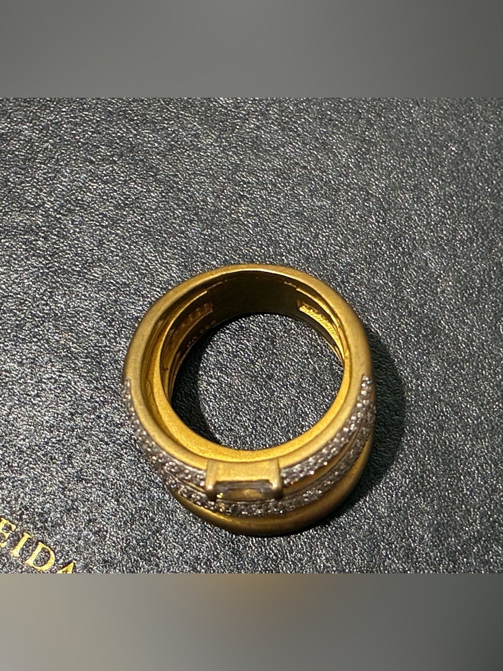 Freida Rothman gold statement ring Sz 5
925 Sterling Silver - Picture 3 of 9